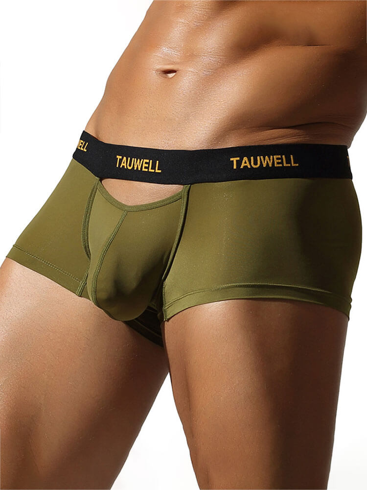 Men's Solid Color Simple Comfortable Boxer Briefs