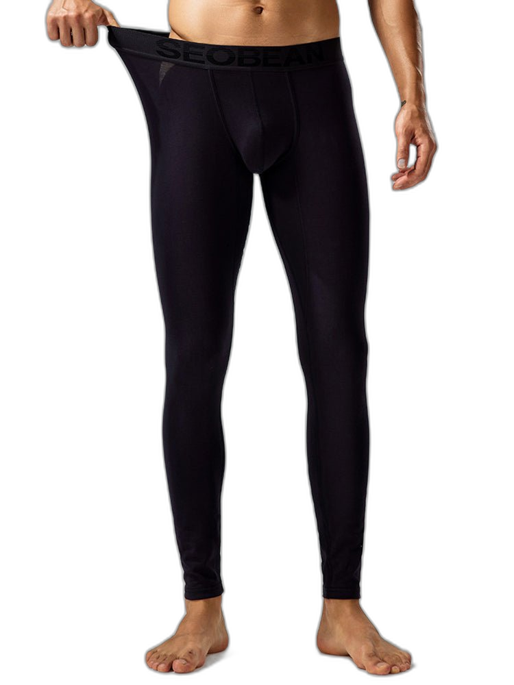 Seobean Men's Thin Autumn and Winter Essential Thermal Underwear Long Pants