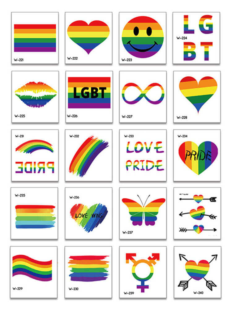 Rainbow Pride Waterproof Tattoo Sticker
