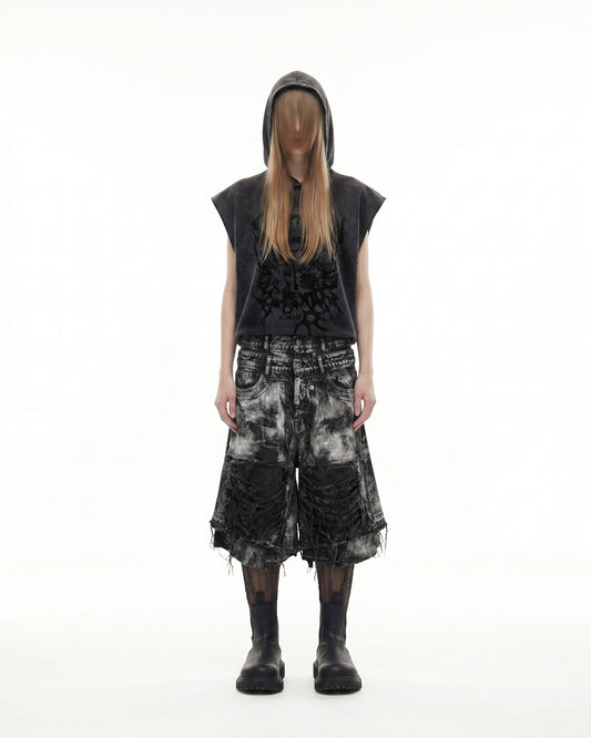 KIIKIO-New Washed Hooded Sleeveless Top