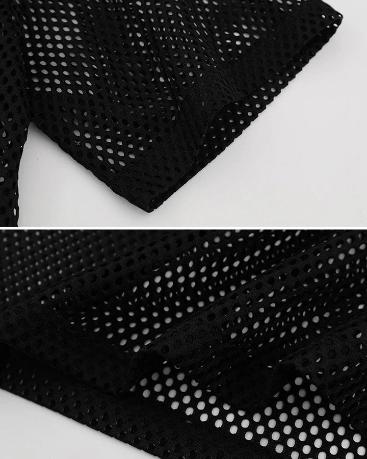 Y2K Racing Graphic Mesh New Short Sleeve Tee