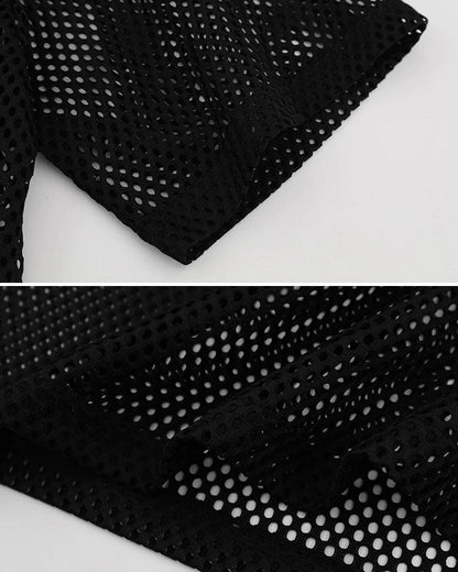 Y2K Racing Graphic Mesh New Short Sleeve Tee