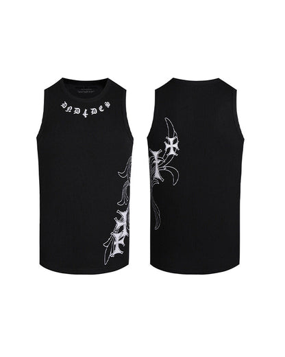 American Street Hip-Hop Slim Cross Tank Top New