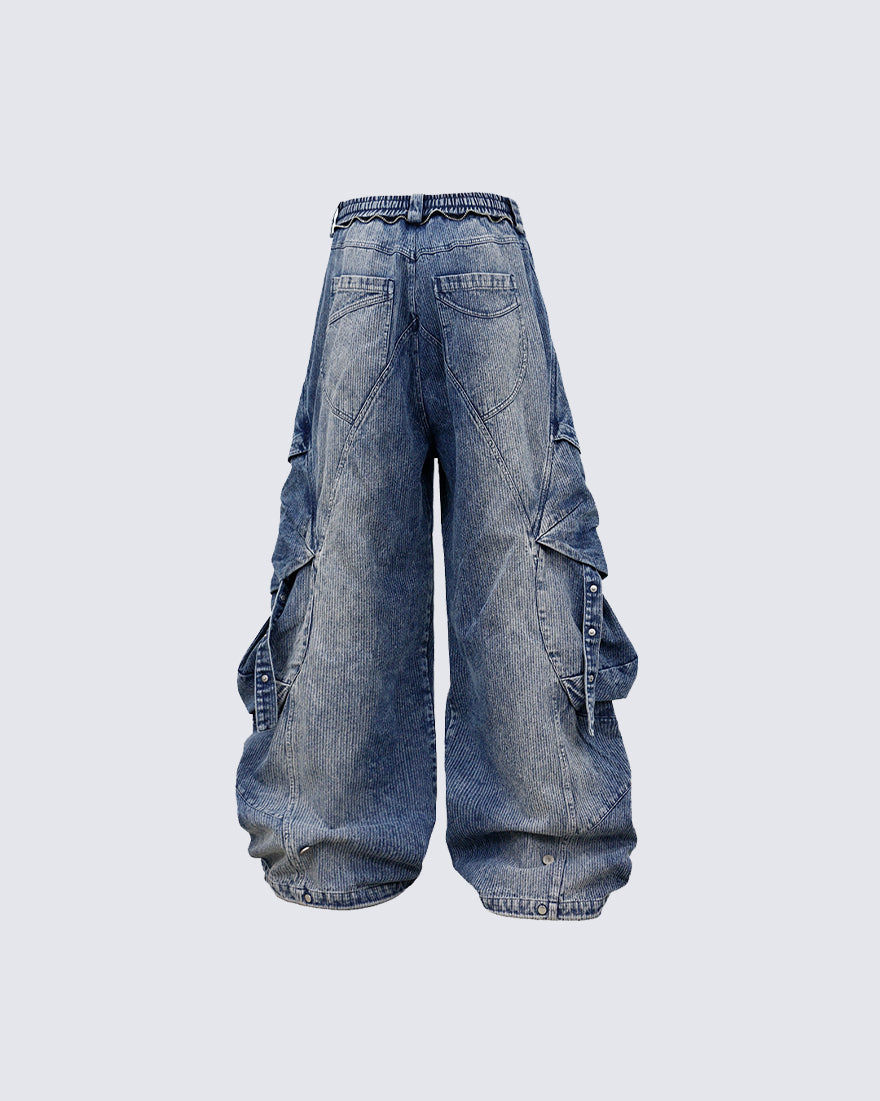 KIIKIO Baggy Cargo Jeans