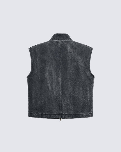 New Napoleon Denim Vest Jacket