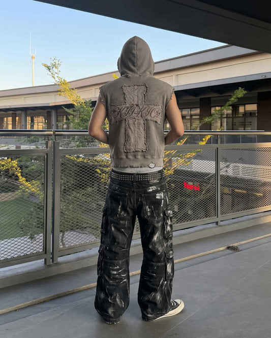 BARREN Series | Apocalyptic Pilgrimage Cross Hooded Vest