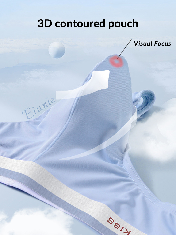 3 Pack Men's U-Pouch Ice Silk Sexy Thong