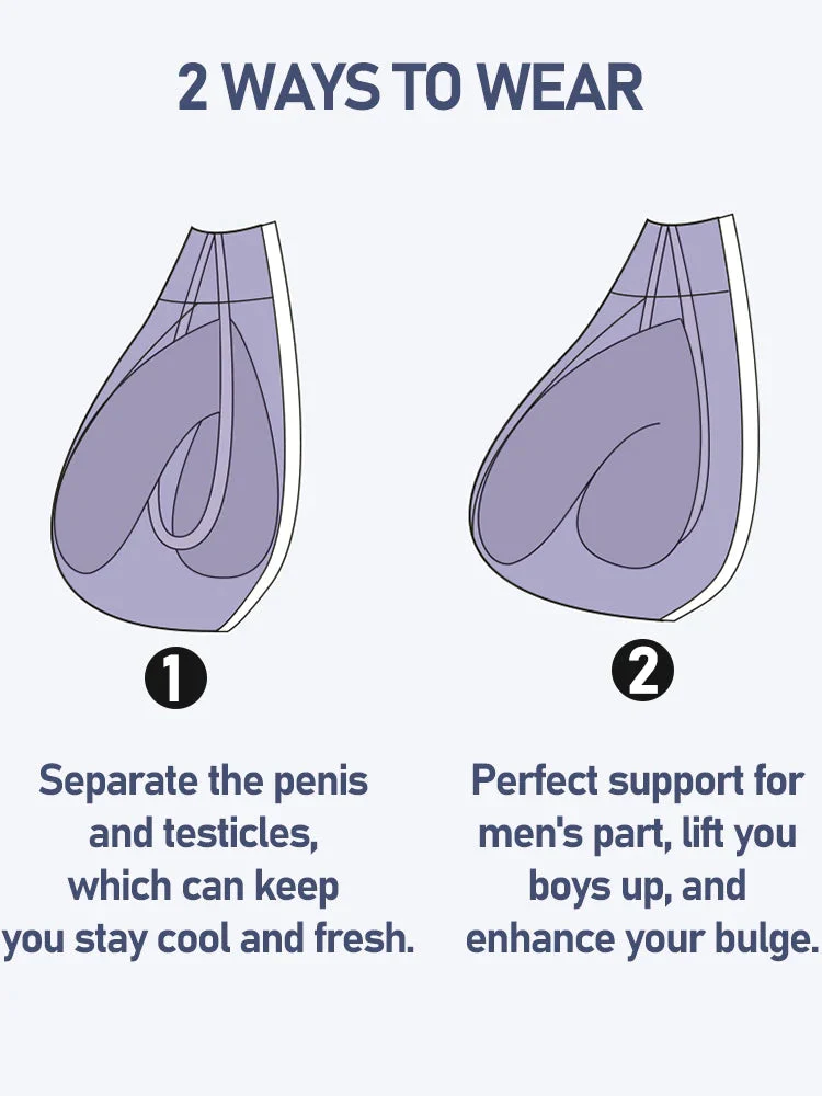 FreeLonger Men's Comfy Separate Big Pouch Trunks