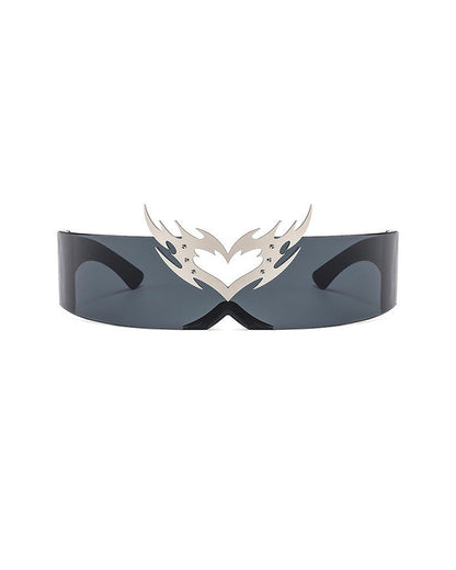 New Flame Heart Resin Sunglasses