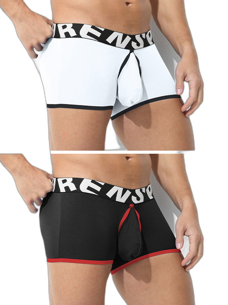 2 Pack Men's Modal Sexy Breathable Classic Trunks