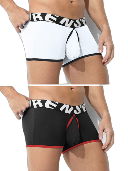 2 Pack Men's Modal Sexy Breathable Classic Trunks