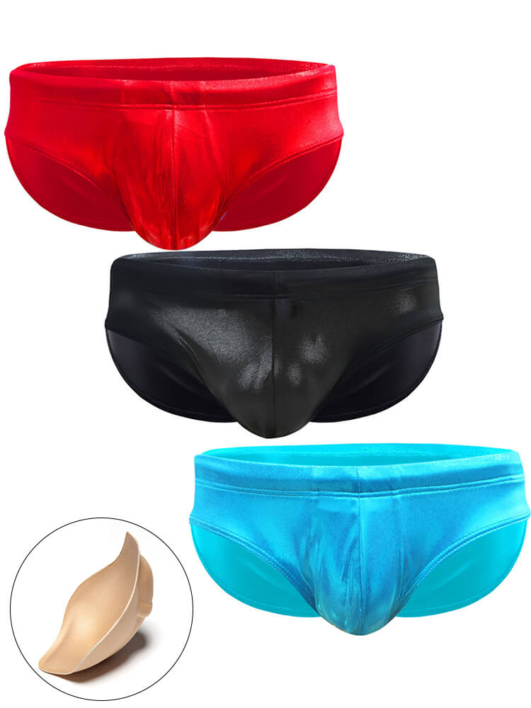 Men's Sexy Sequin Skinny Triangle Swim Briefs