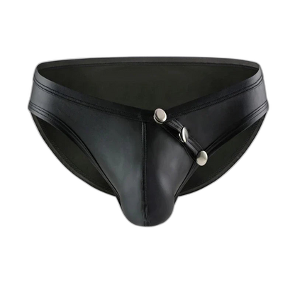 Men's Sexy Patent Leather Briefs
