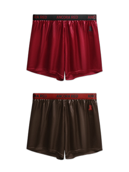 2 Pack Men's Solid Lounge Casual Boxers