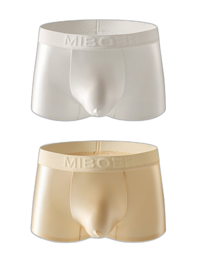 2 Pack Men's Premium Ice Silk Ultra-Soft Lightweight & Airy Trunks