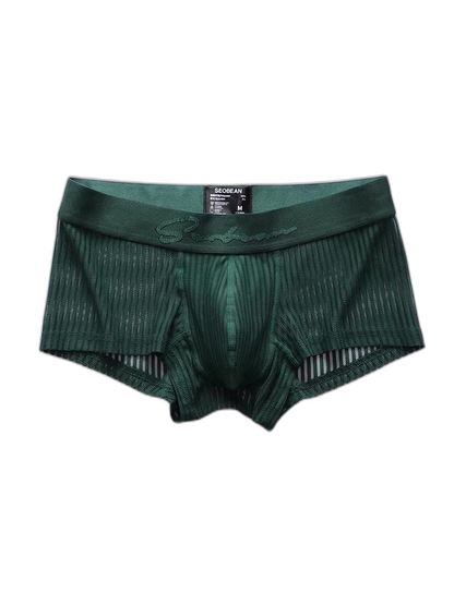 3 Pack Men's Striped Mesh Trunks with Comfort Pouch