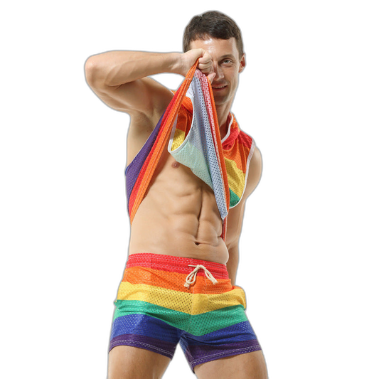 Rainbow Hooded Singlet