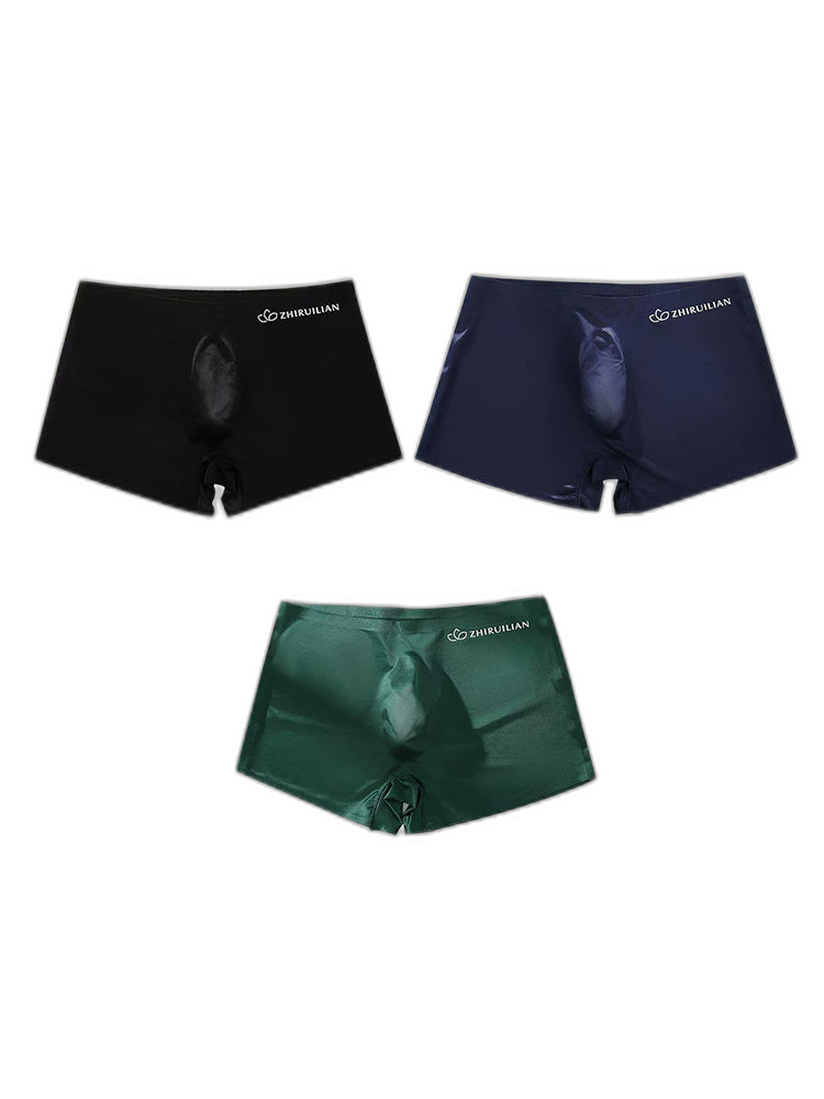 2-pack Men's Translucent Seamless 3D Pocket Trunks