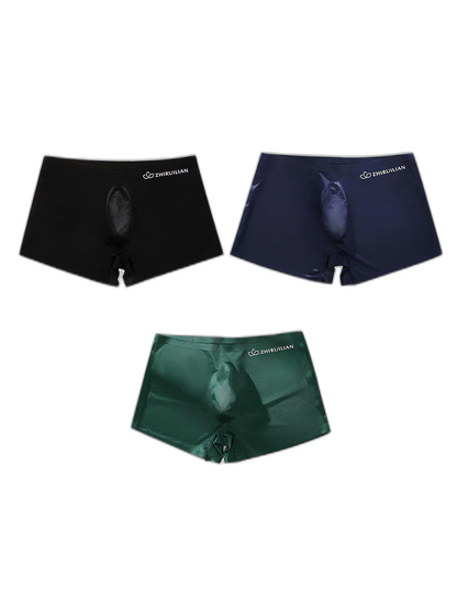 2-pack Men's Translucent Seamless 3D Pocket Trunks