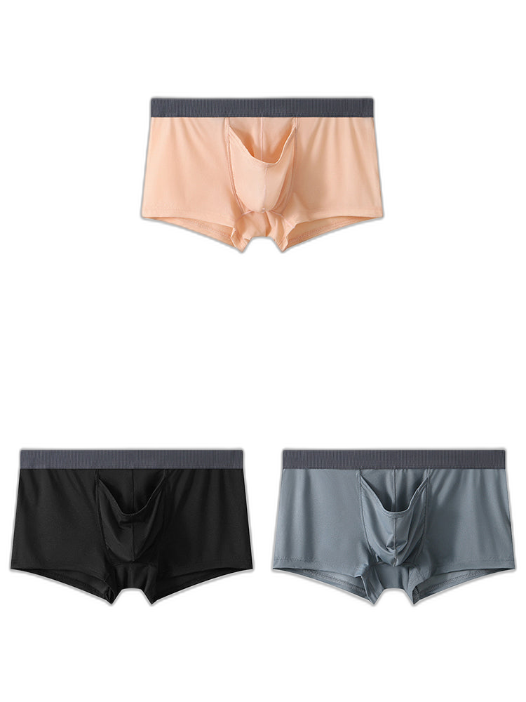 3 Pack Separate Pouch Trunks With Fly Front