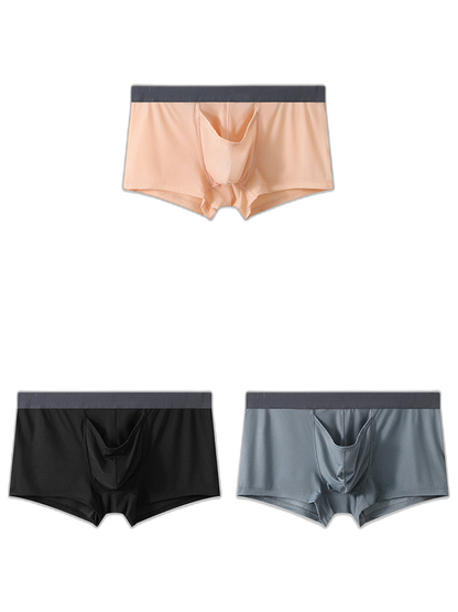3 Pack Separate Pouch Trunks With Fly Front