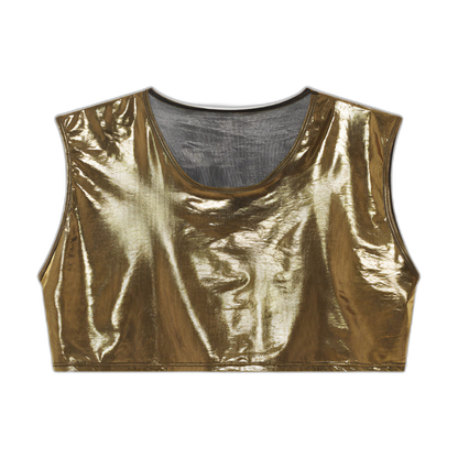 Shiny Sleeveless Crop Vest / Briefs