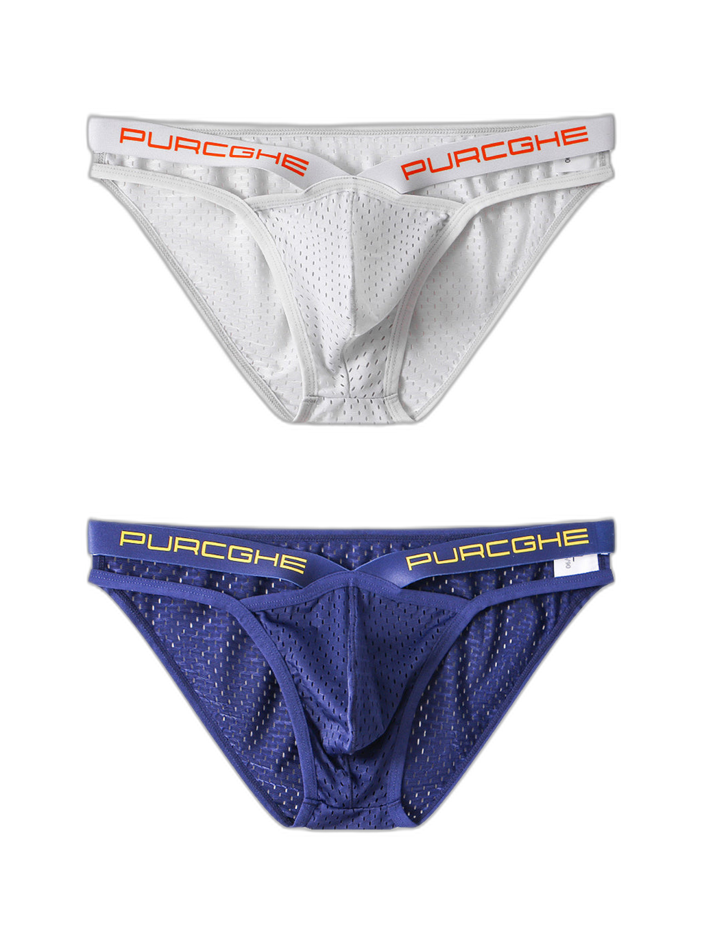 2 Pack Sexy Hollow Out Mesh Briefs for Men