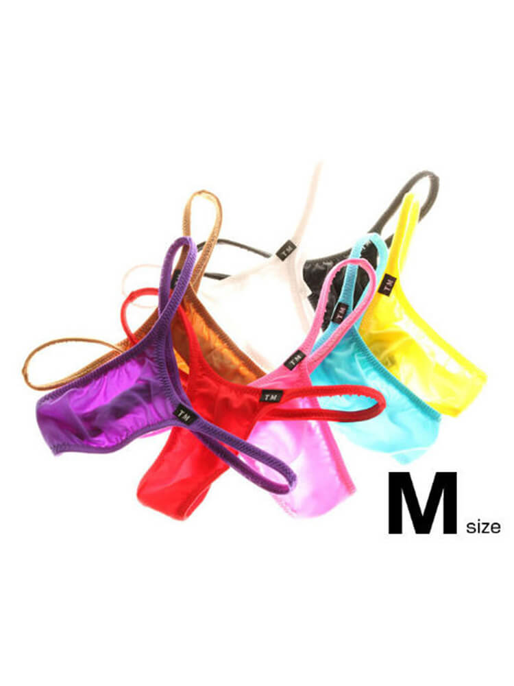 Men's Solid Color Sexy Low Waist Thin Thong