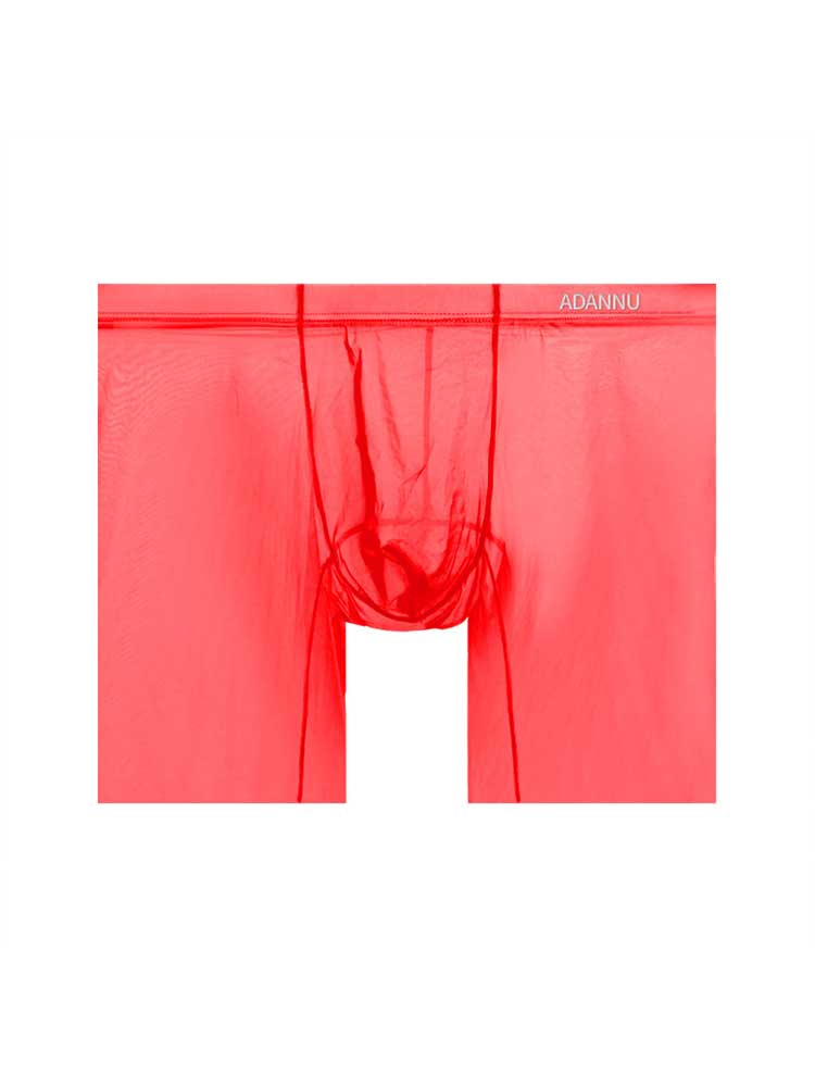 Men's Sexy Low-Rise Solid-Color Contour Pouch Boxer Briefs