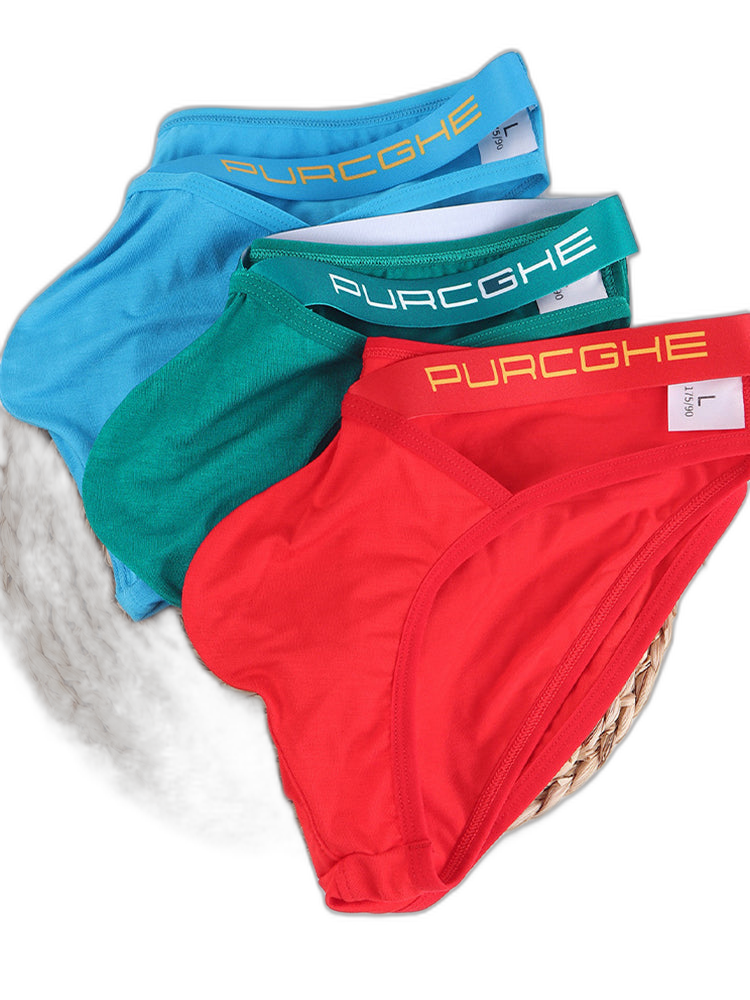 3 Pack Men's Low-Rise Sexy Hollow-Out Bikinis