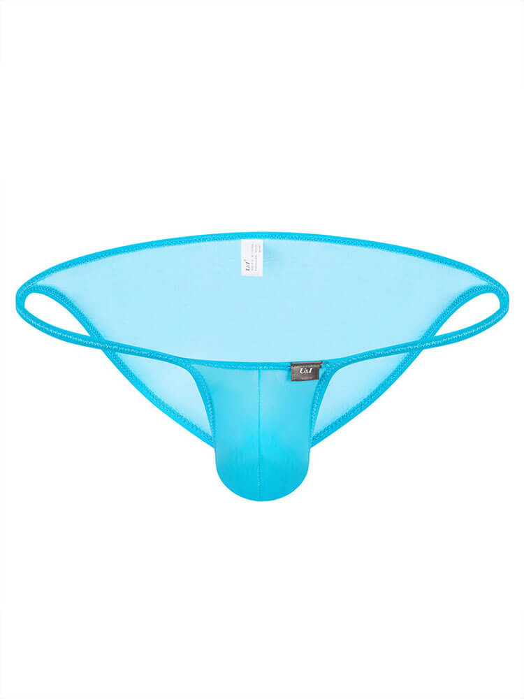Men's Sexy Slightly Sheer Ice Silk Low-Rise Briefs