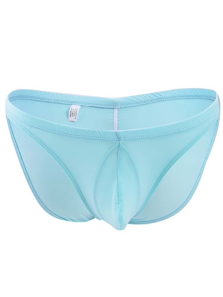 Men's Solid Color Translucent Low Rise Briefs