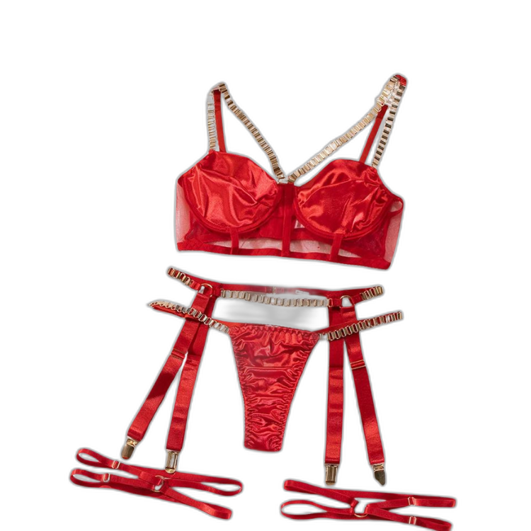 Erotic Satin Embrace Lingerie Set