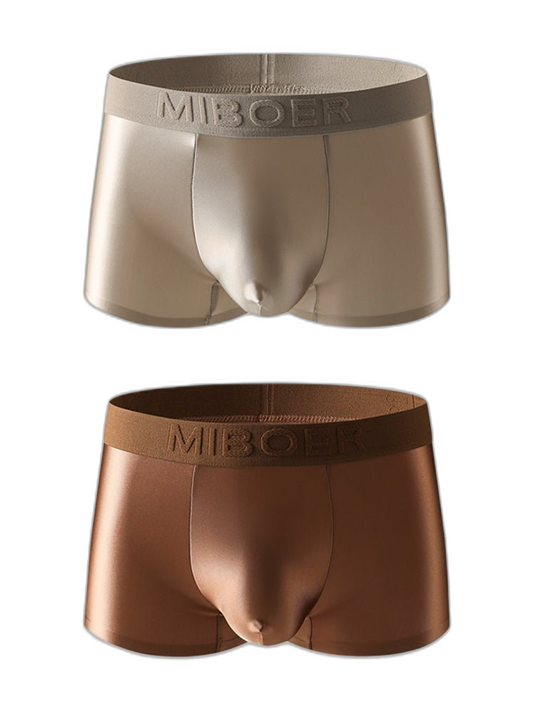 2 Pack Men's Premium Ice Silk Ultra-Soft Lightweight & Airy Trunks