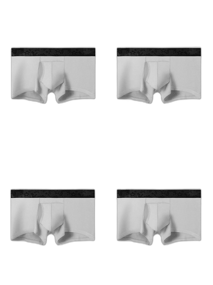 4 Pack Men’s Support Pouch Trunks With Functional Fly