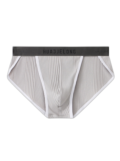 4 Pack Men's Solid Color Cotton Breathable Trendy Briefs