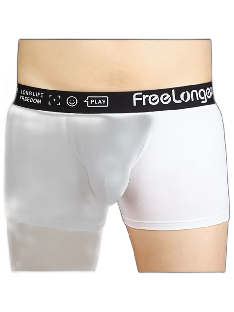 FreeLonger Men’s Soft Cotton Big Pouch Trunks