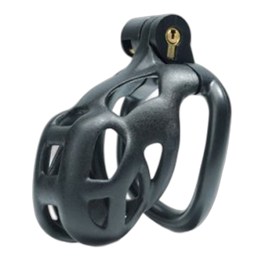 LOCK4D Viper Bent Ring Chastity Cock Cage Medium