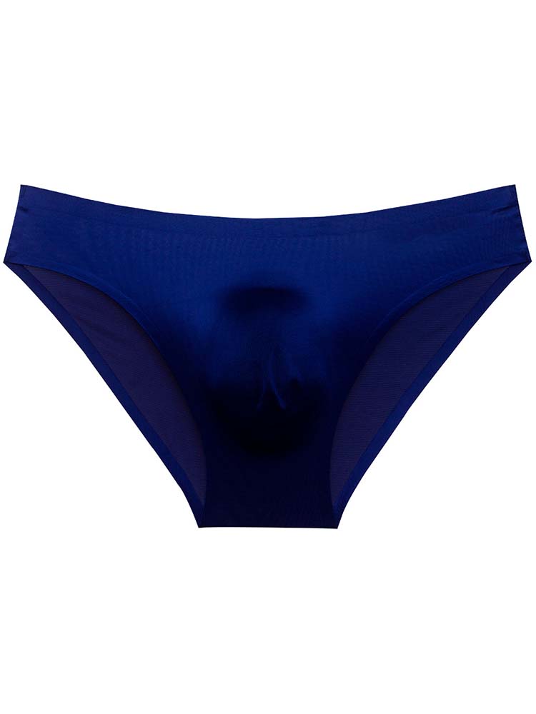 Men's Low Waist Ice Silk Seamless Thin Briefs