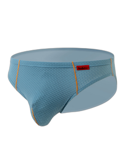 3 Pack Men's Nylon Plaid Lift Hip Briefs Triangle Briefs