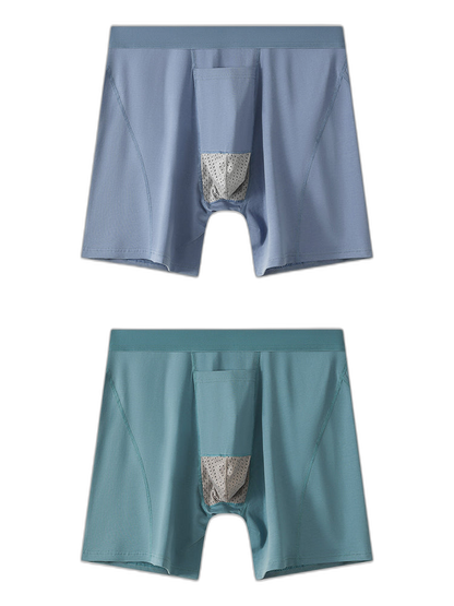 2 Pack Men's Gun Bullet Separation Casual Sports Breathable Cotton Mid-Rise Midway Briefs