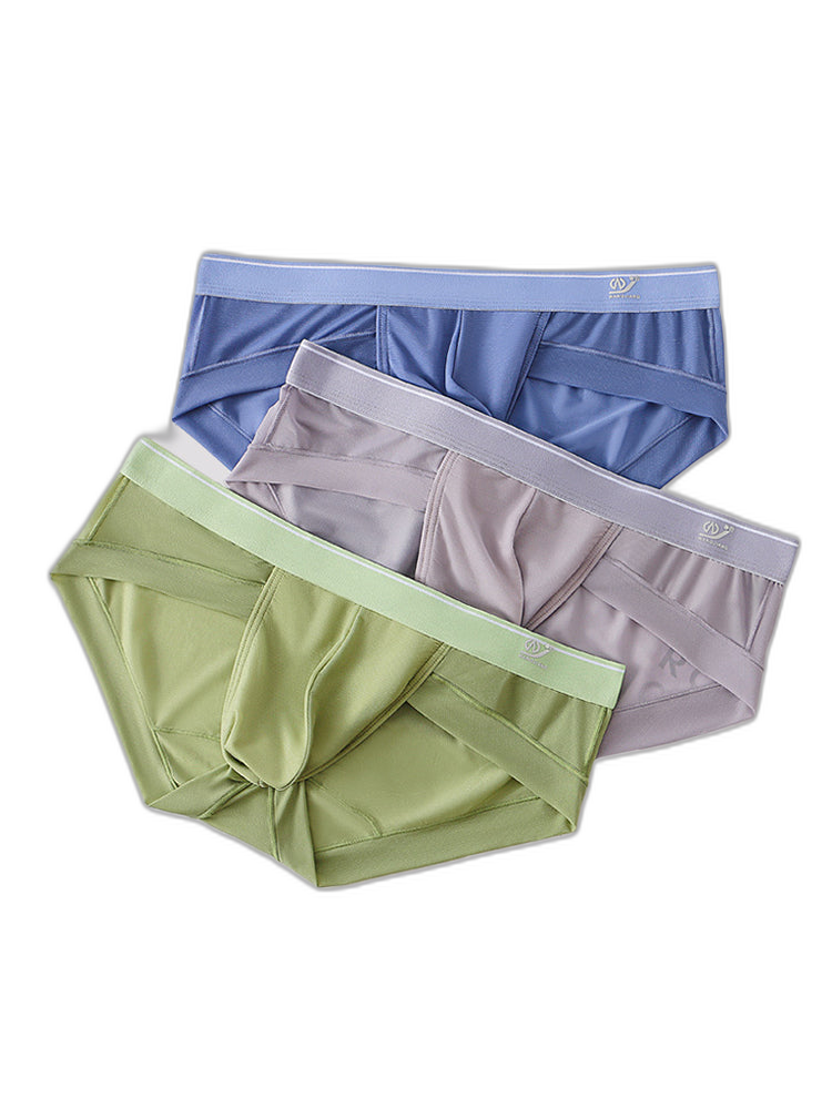 3 Pack Comfy U Convex Pouch Briefs For Men