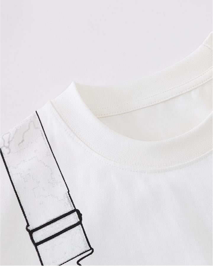 KIIKIO High Street Distressed Graphic Collared Tee