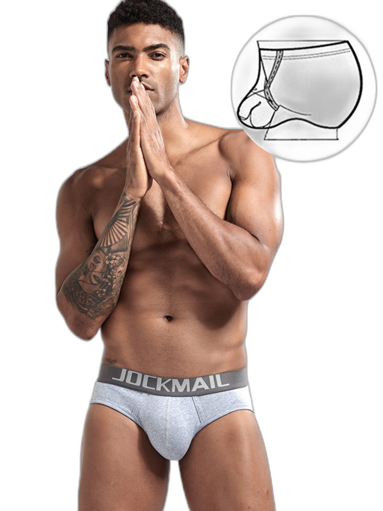 2 Pack Men's Sexy Cotton Support Contour Pouch Briefs