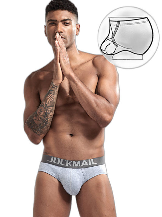 2 Pack Men's Sexy Cotton Support Contour Pouch Briefs