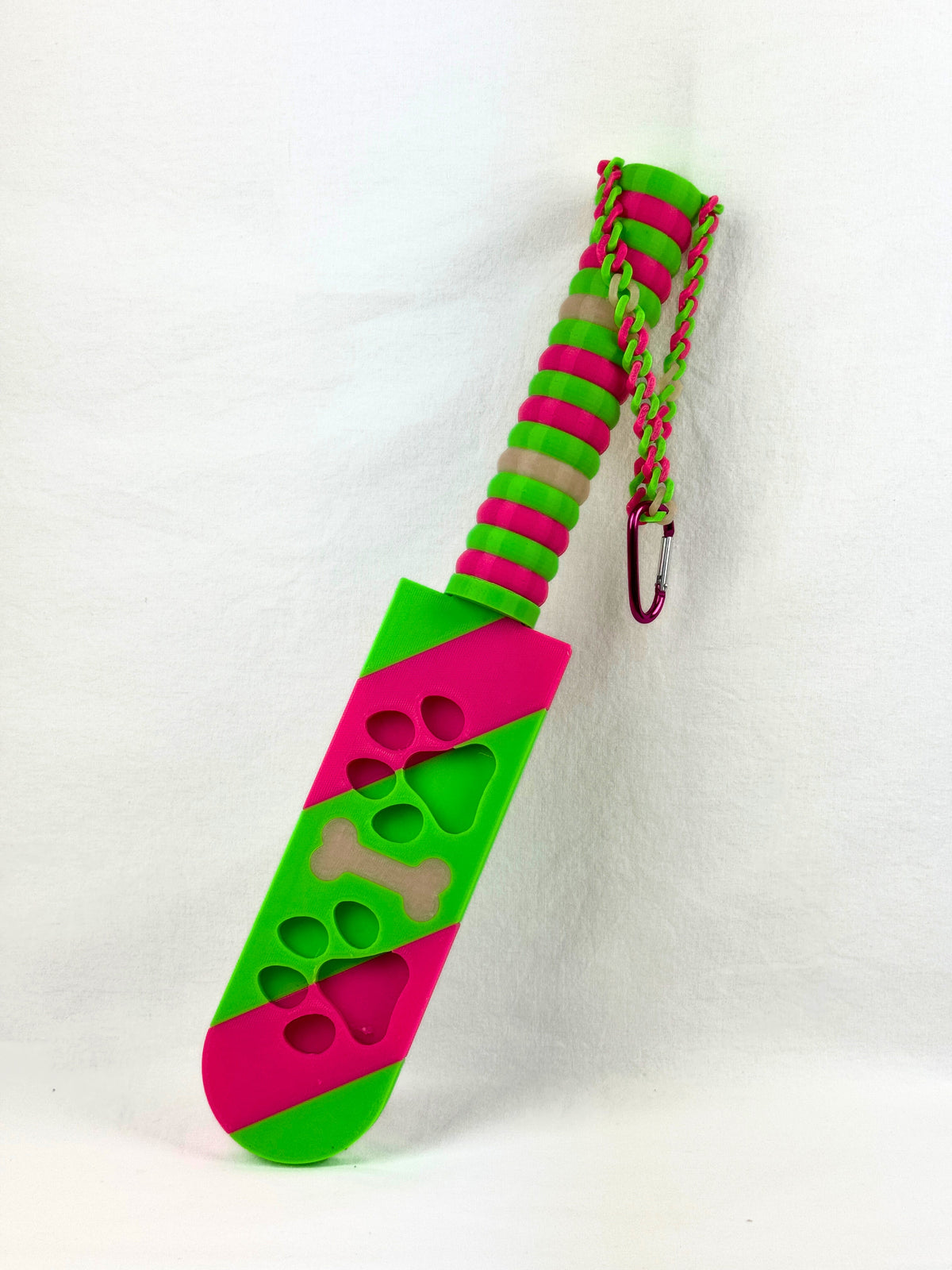 🐾 Puppy Pride Striped Paw Print BDSM Paddle – Flexible Impact Toy
