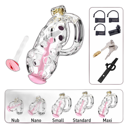 Ensnare - Cock Cage With Belt - 5 Colors & Sizes