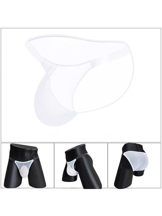 Men's Sexy Lightweight High-Cut Sheer Nylon Briefs