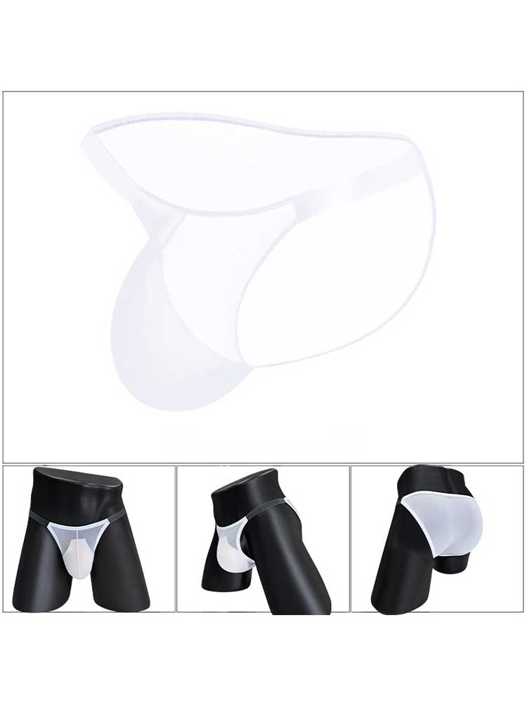 Men's Sexy Lightweight High-Cut Sheer Nylon Briefs