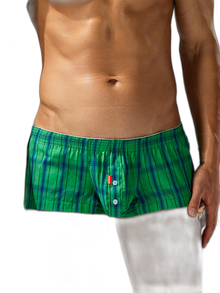 2 Pack Men's Supportive Large Pouch Odor-Resistant Antibacterial Seamless Boxer Shorts